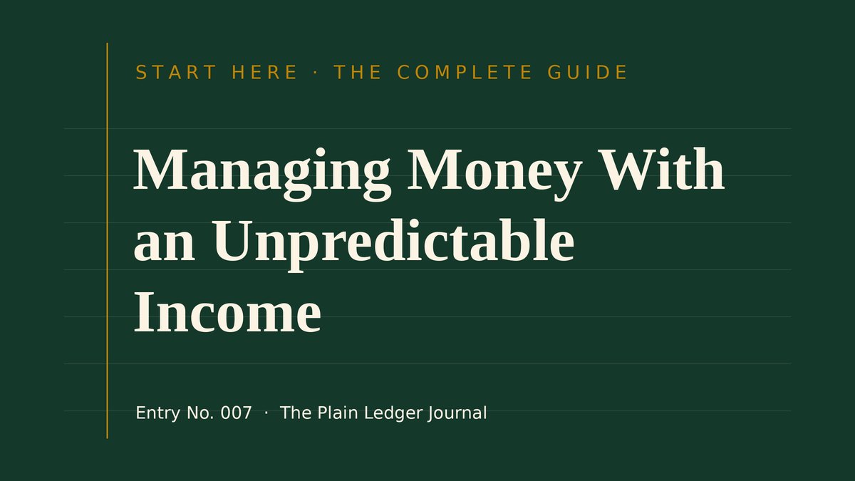 Managing money with an unpredictable income