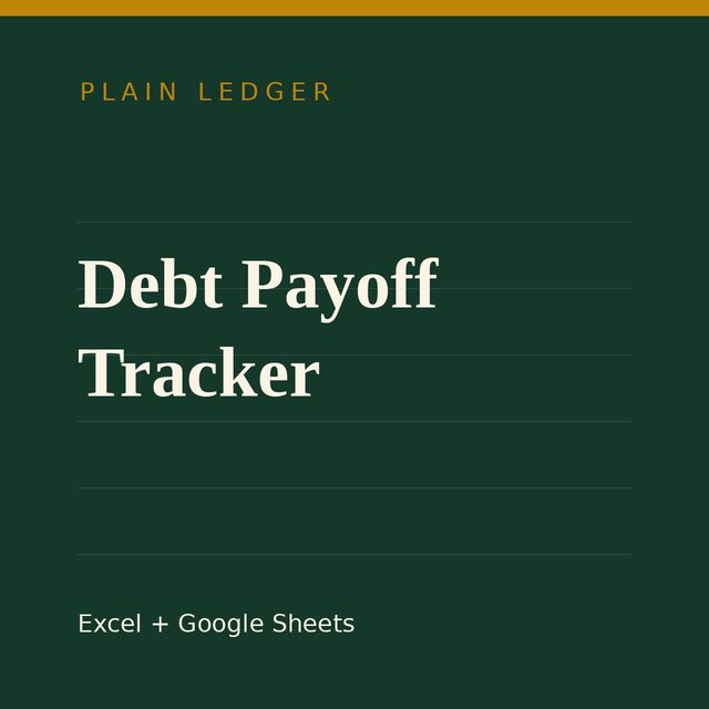 Debt Payoff Tracker spreadsheet template