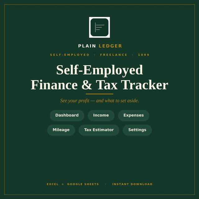 Self-Employed Finance & Tax Tracker spreadsheet template